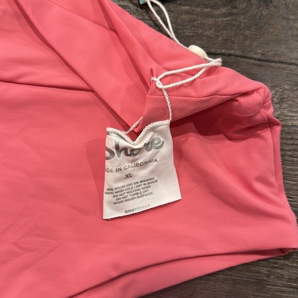 Shore XL Bubble Gum Pink Two-Piece Bandeau Tie Bikini - Picture 12 of 14